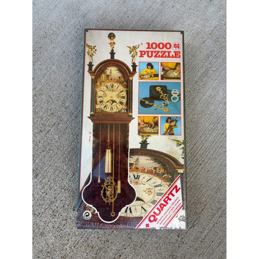 Vintage Jumbo 1000 Piece Grandfather Clock Puzzle with Quartz Movement 1791